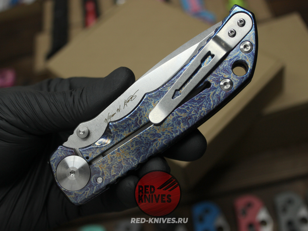 Нож Spartan Blades Harsey Titanium Custom Огненный - огненный титан