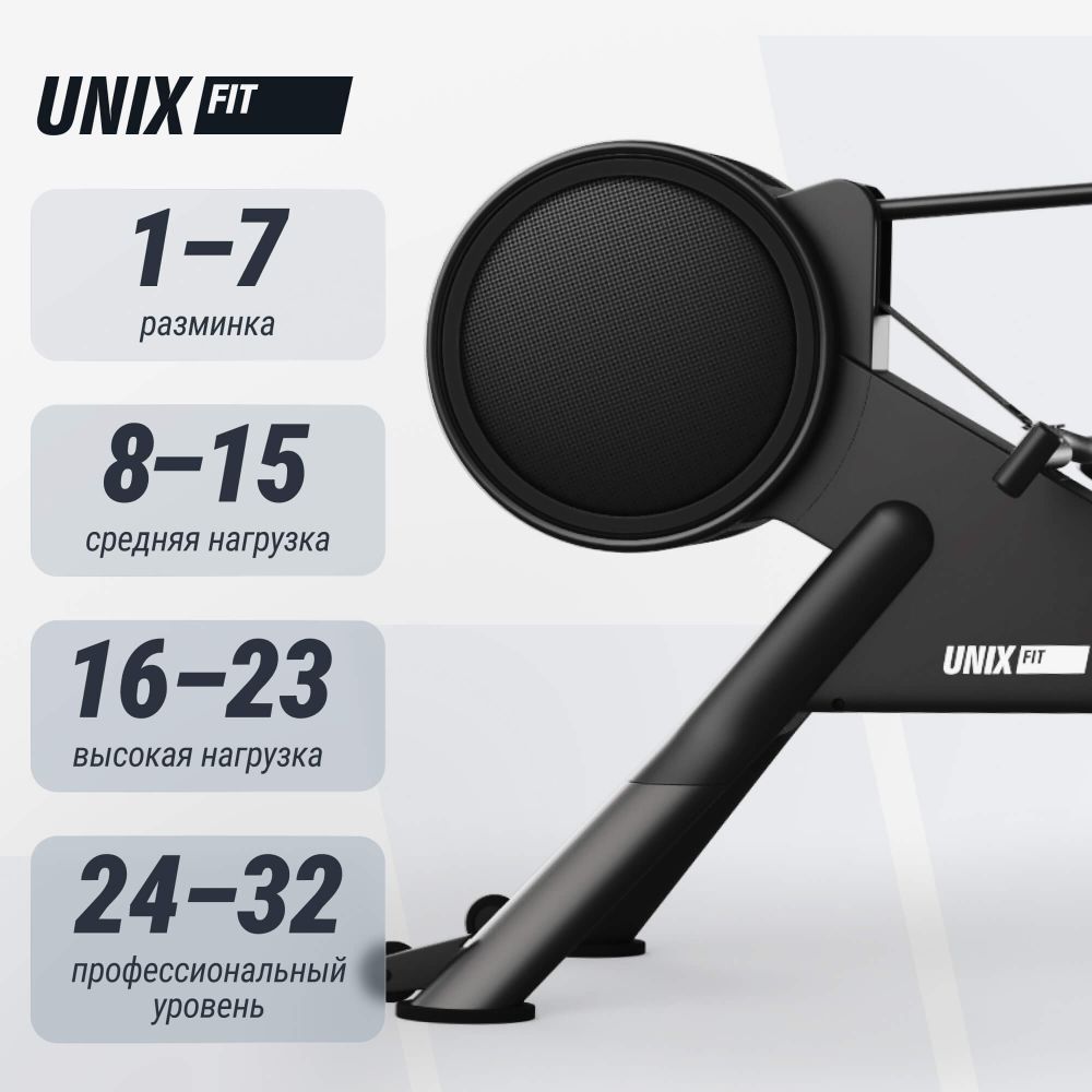 Гребной тренажер UNIX Fit Air Magnetic Rower-1100 PRO (10.1 TFT)