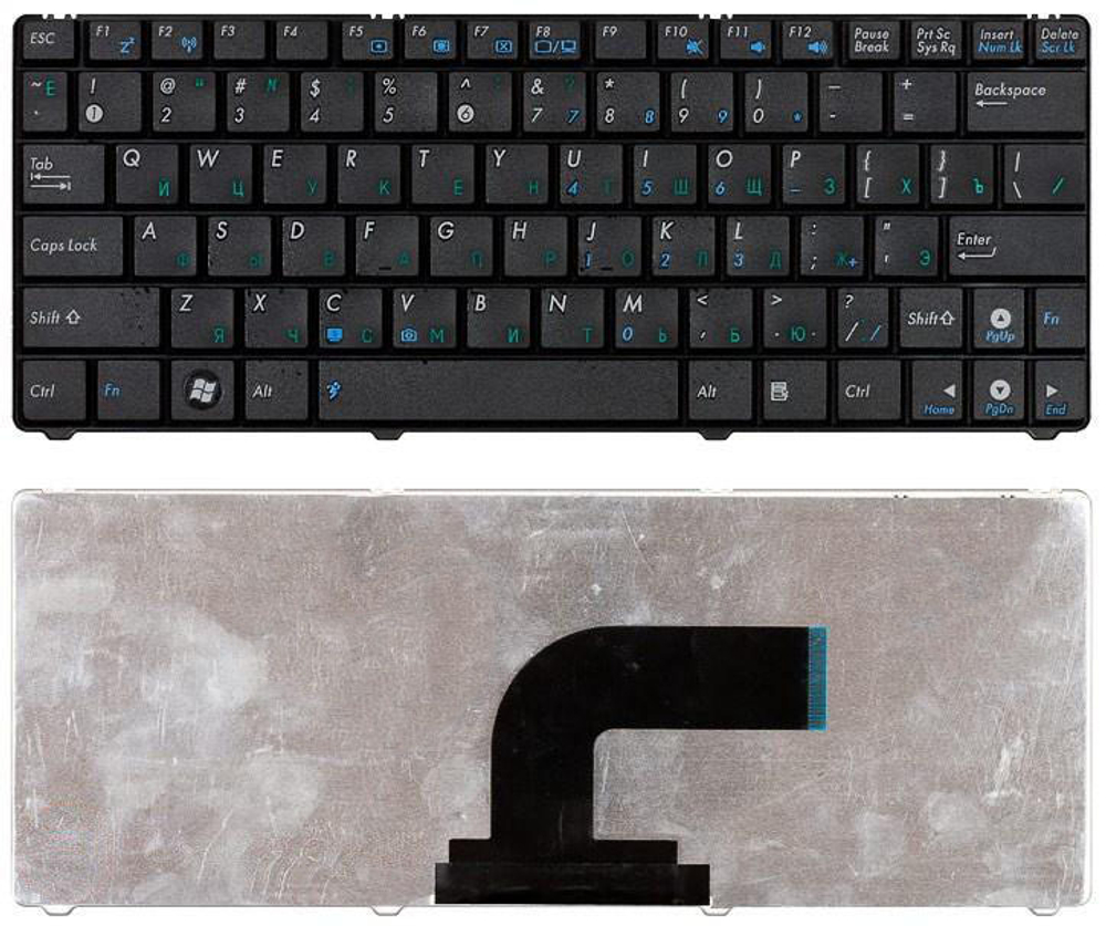 Клавиатура для ноутбука Asus Eee PC 1101 1101HA N10 N10E N10J черная