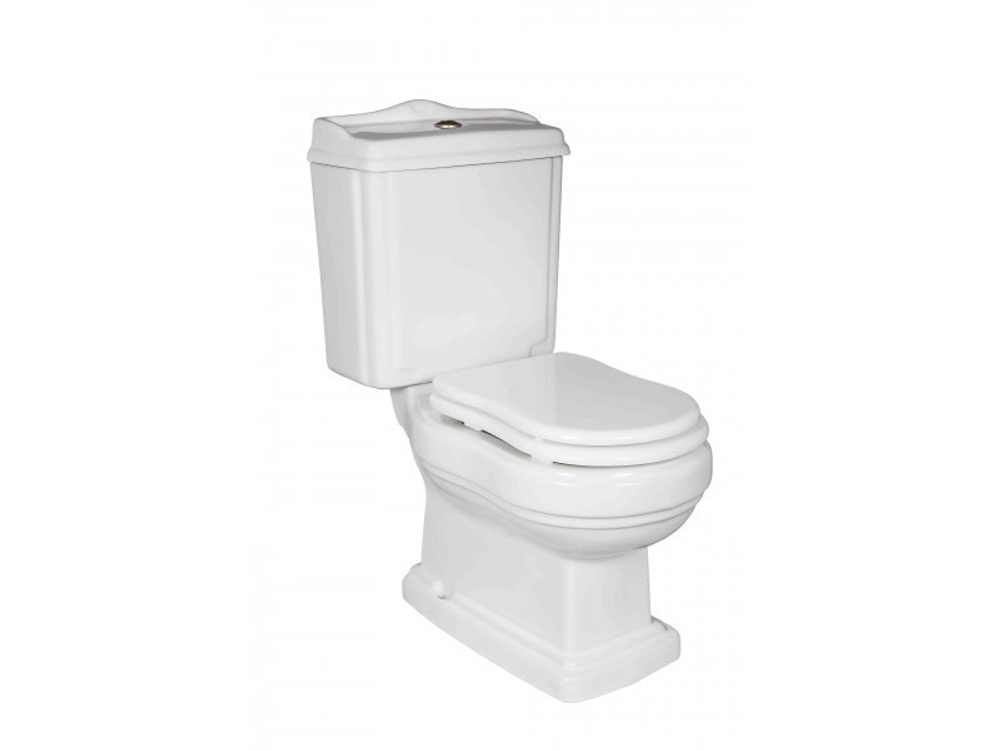 Унитаз напольный с бачком Aksy Bagno Rome бронза с белой пластиковой крышкой, микролифт