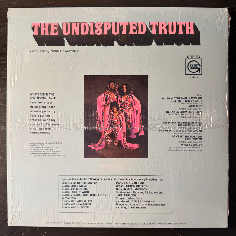 The Undisputed Truth ‎– Face To Face With The Truth (США 1998г.) Т