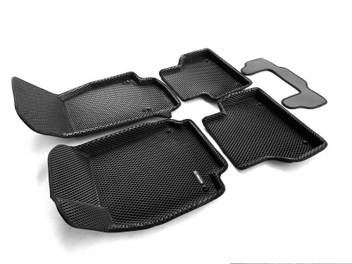 Коврики салона для AUDI A6 (2019-) Euromat 3D EVA черные Арт EM3DEVA-001111