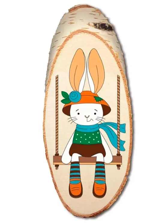 Набор для творчества рисования росписи по дереву Зайка