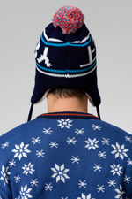 Шапка-ушанка трикотажная вязаная, 55-58