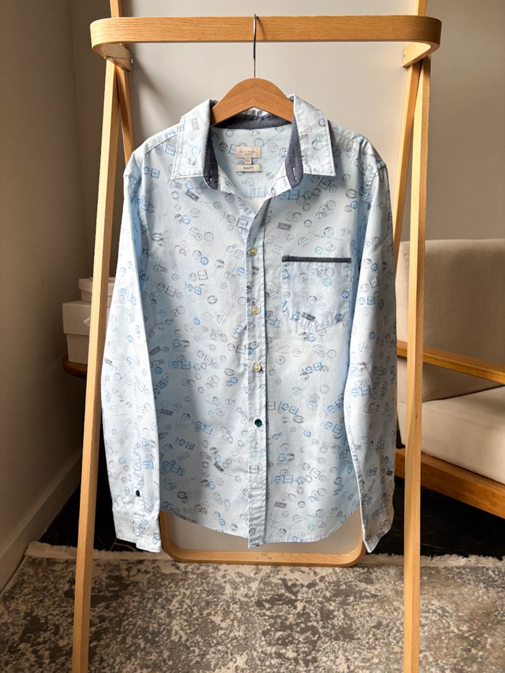 Хлопковая рубашка Paul Smith, 152