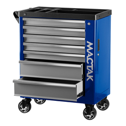 МАСТАК (521-07580B) Тележка инструментальная, 7 выдвижных ящиков, "НОВА", синяя
