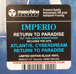 LP: Imperio — «Return To Paradise» (1996/2022) [Black 2LP Vinyl]