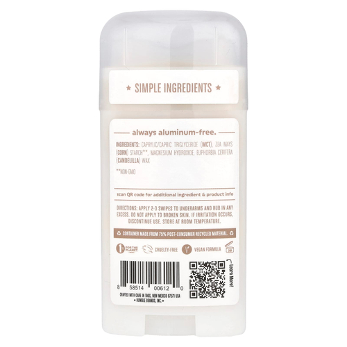 Humble Brands, Дезодорант без пищевой соды, без запаха, 70 г (2,5 унции)