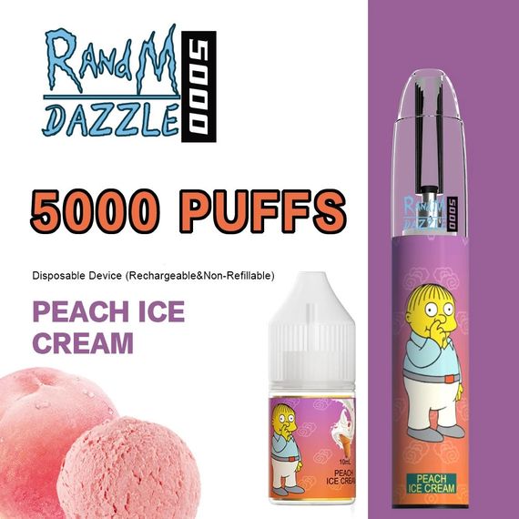 RandM Dazzle 5000 - Peach Ice Cream (5% nic)