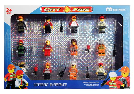 НАБОР МИНИ - ФИГУРОК  " CITY FIRE " , 12 ФИГУРОК + АКСЕССУАРЫ