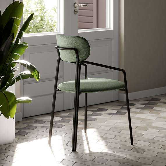 Стул Ror, Round, зеленая рогожка