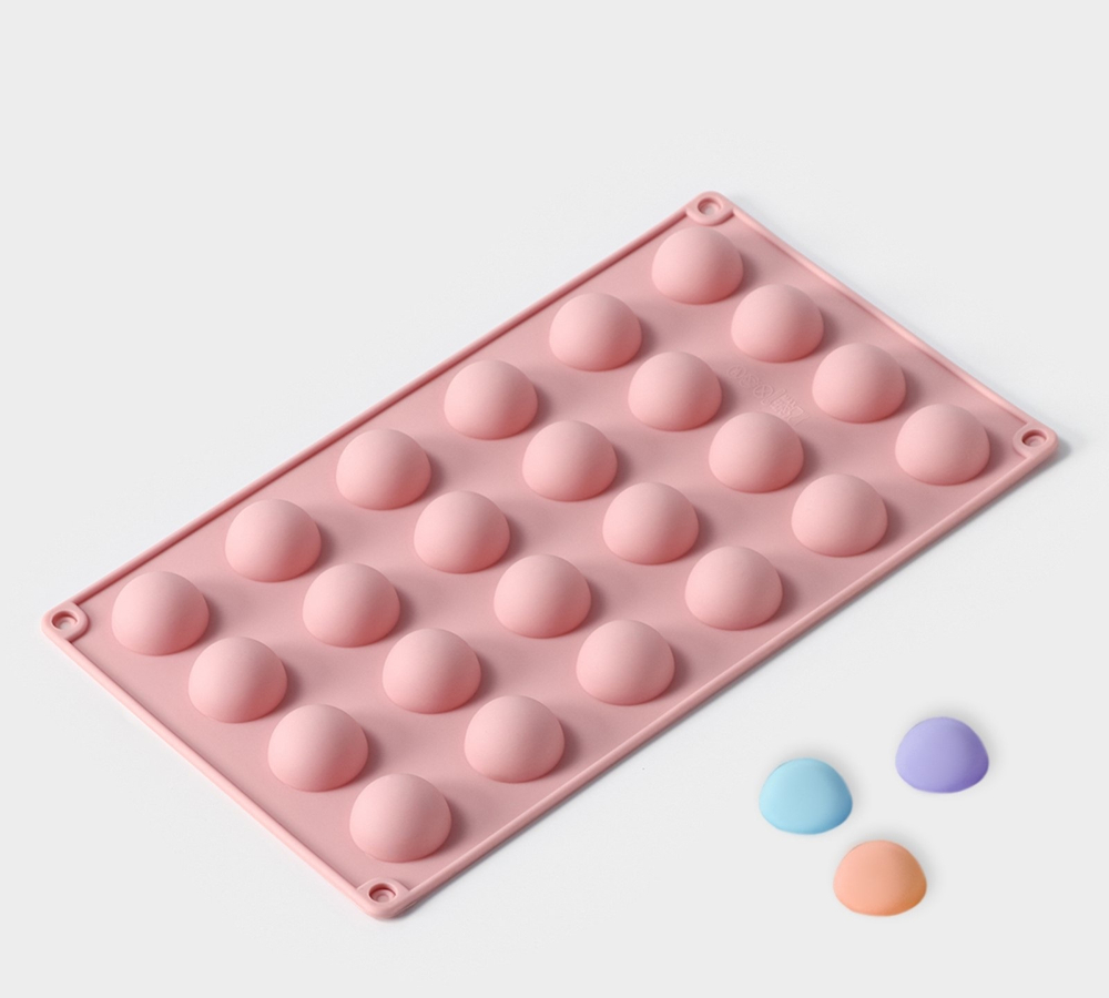 Силиконовая форма для выпечки и муссовых десертов "Полусферы 2,5см"