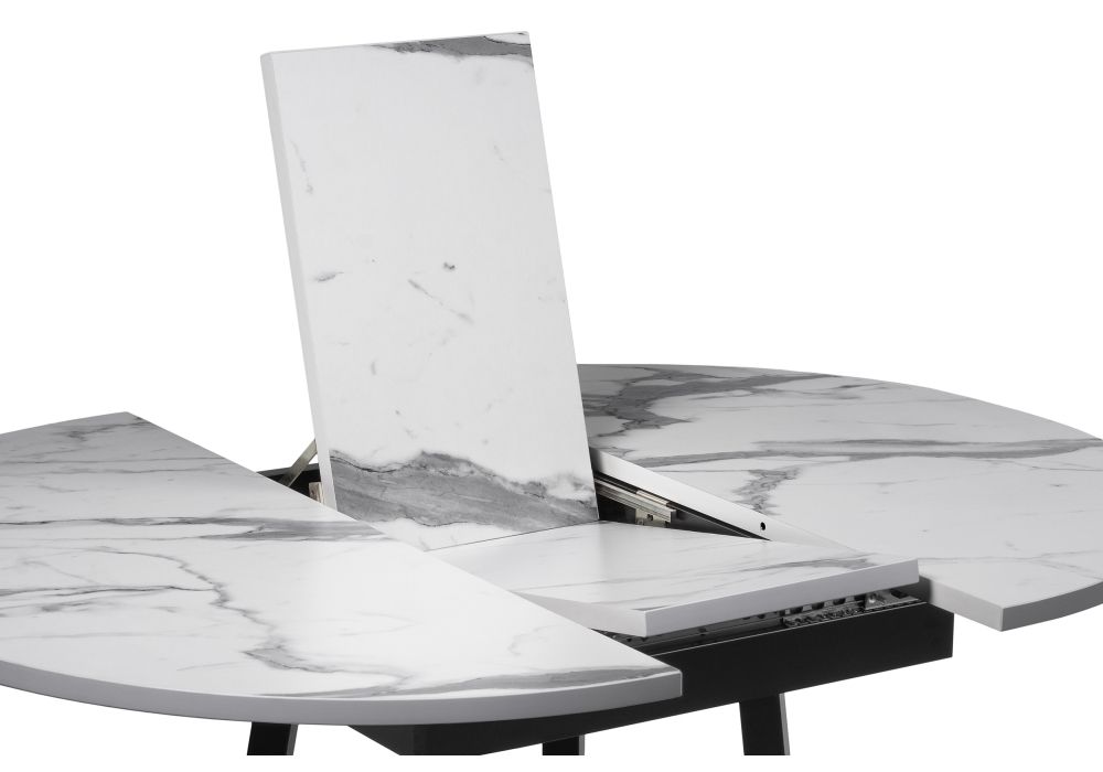 Деревянный стол Регна 100(130)х100х75 черный / белый