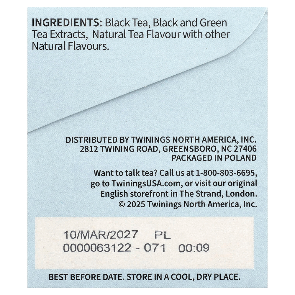 Twinings, холодный холодный чай, черный чай, классический английский, без подсластителей, 20 чайных пакетиков, 40 г (1,41 унции)