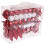 Набор елочных украшений «Зимний калейдоскоп» (в наборе 53 шт), Красный/Белый