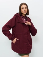 Ветровка с капюшоном удлиненная