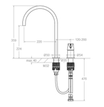 Смеситель для раковины однорычажный на 2 отверстия ADAGIO 914003GR графит