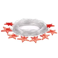 Светодиодная нить Звезды 35 теплых LED ламп, 6 м., 220В, прозрачный провод, Vegas (55085)