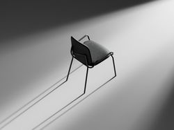 Стул Ror, Double Frame, велюр, черный/серый