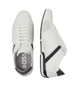 Кожаные кроссовки saturn_lowp_lux4 BOSS BLACK - белый(50498282)