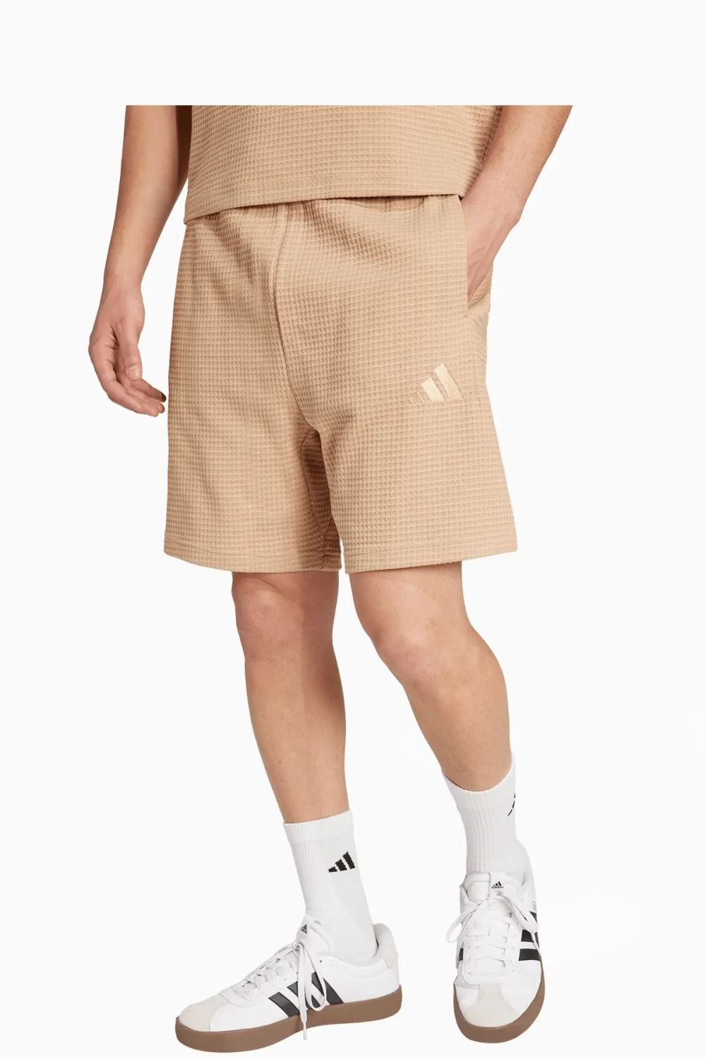 Шорты adidas All SZN Waffle Knit 7-Inch - бежевый