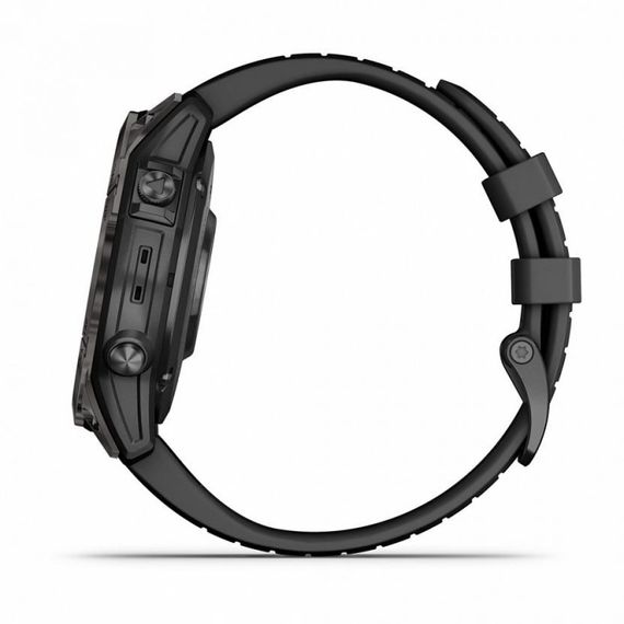 Garmin EPIX PRO Gen 2 Sapphire 47 мм — титановый, угольно-серый DLC, черный ремешок