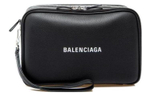 Balenciaga Leather Handbag Clutch Men"s Black