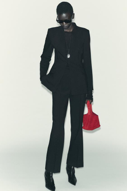 ZARA БРЮКИ FLARE, ЧЕРНЫЙ