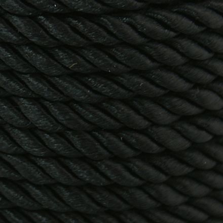 Шнур витой 5мм, черный (1м)