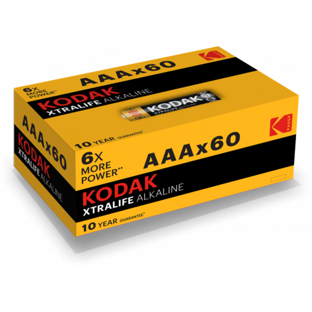 Батарейки Kodak LR03-60 (4S) colour box XTRALIFE Alkaline [K3A-60] | Kodak