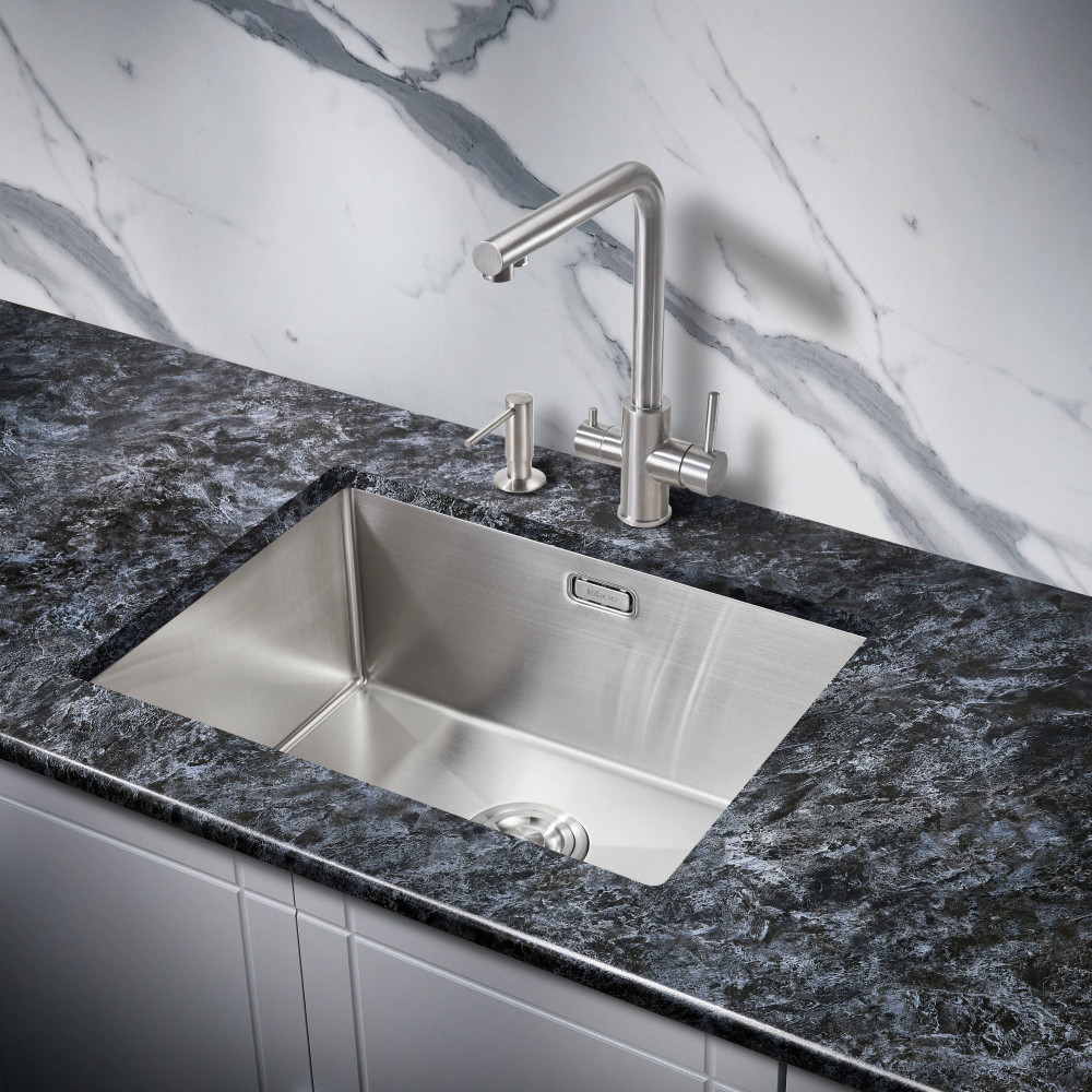 Мойка для кухни MILACIO Denia 58 Steel MC.77450 сталь нержавеющая