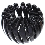 Заколка - автомат пластиковая «KLEVER», цвет черный, 7*14см (в пакете с подвесом)