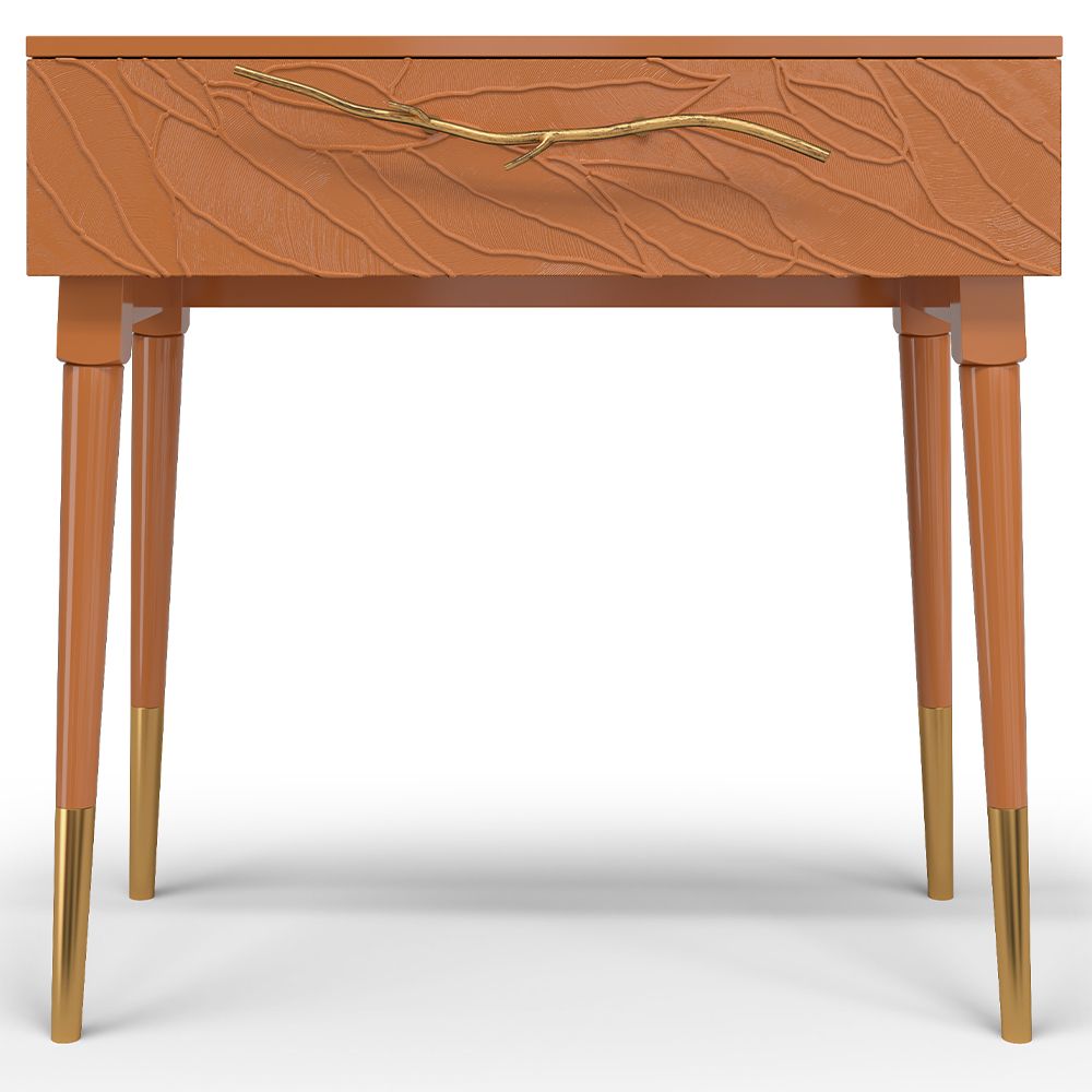 Консоль Арт Колор leaves Стайл Голд Томленый оранжевый