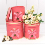 Коробка 18х17 см Набор 3 шт "Flowers For You" (Розовый)