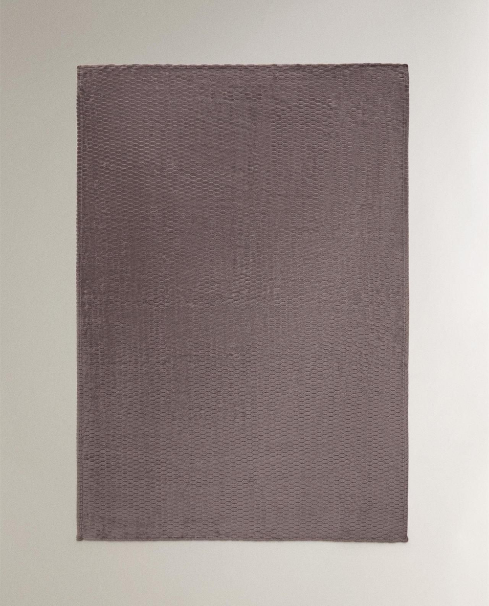 Zara Home - Флисовый плед с ромбами, серый, 160x240 см