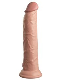 Телесный вибратор-реалистик на присоске 9’’ Vibrating Silicone Dual Density Cock - 24,8 см.