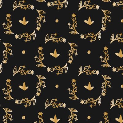 Бесшовный принт c зимней ботаникой