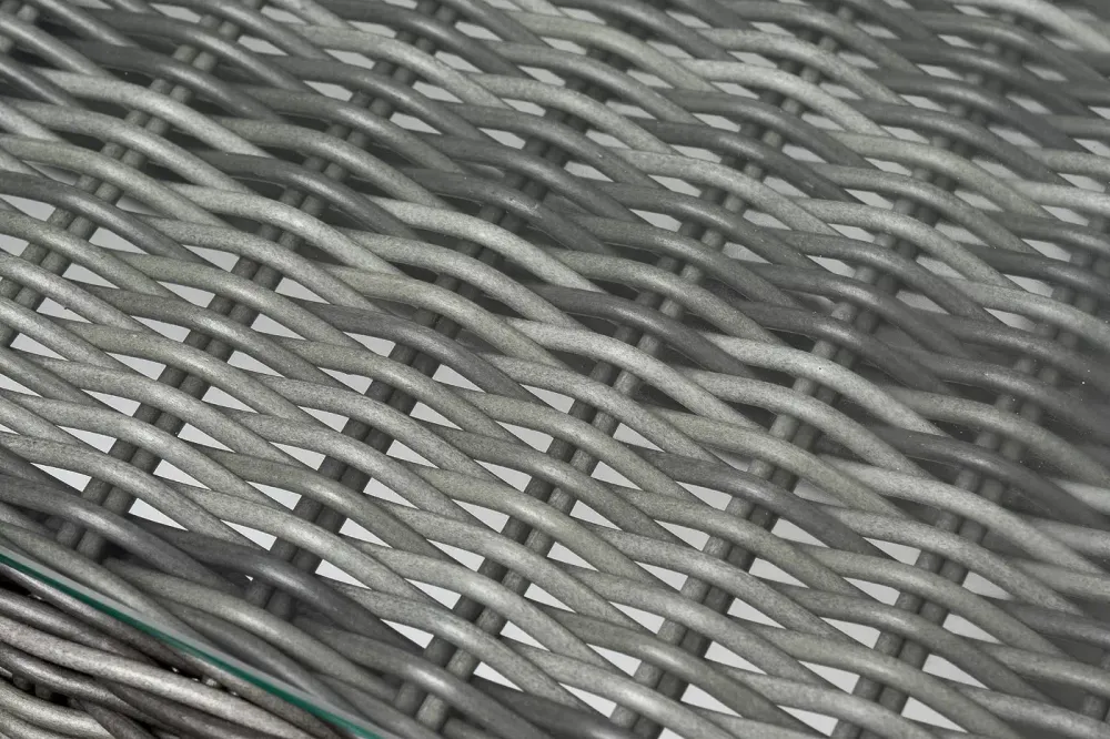 "Амароне" обеденная группа из искусственного ротанга на 6 персон, цвет графит