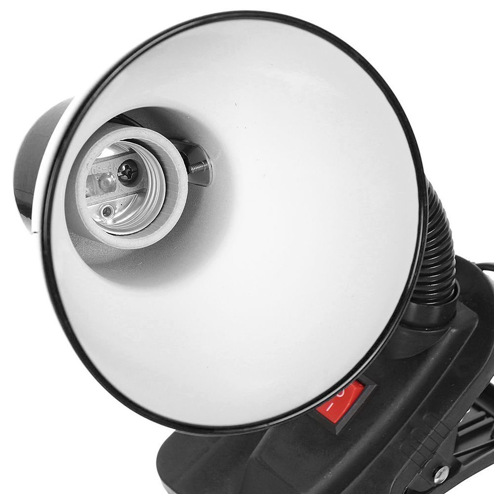 Светильник настольный на прищепке, E27, 60 Вт, черный, Lofter, 108-blk/270794