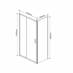 Душевой уголок Vincea Garda VSR-1G8012CLG 120х80 стекло прозрачное/профиль золото брашированное