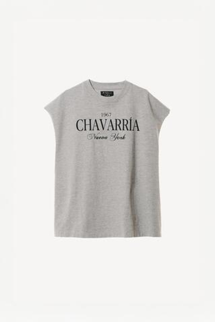 ZARA X WILLY CHAVARRIA ФУТБОЛКА БЕЗ РУКАВОВ, СЕРЫЙ МЕЛАНЖ