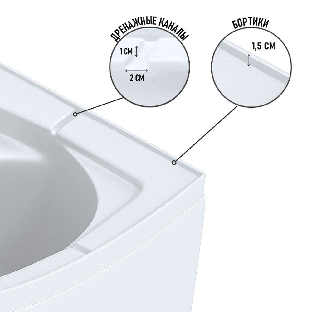 Душевая кабина Niagara Promo 100x80 L P100/80/26L/MT/BK без гидромассажа