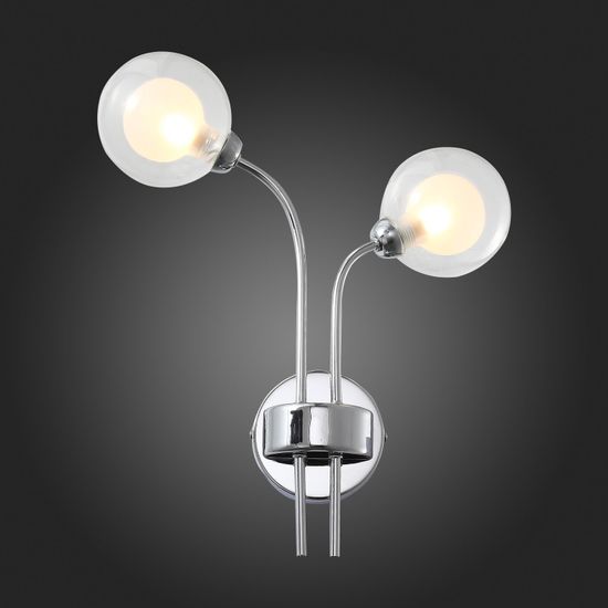 SL431.101.02 Бра ST-Luce Хром/Прозрачный, Белый G9 2*5W DUALITA