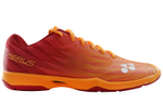 YONEX POWER CUSHION AERUS Textile, Synthetic Leather Gradient Low top Badminton Shoes Men"s Orange Red