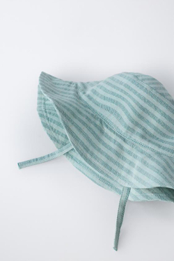 ZARA ПАНАМА В ПОЛОСКУ, ЦВЕТ МОРСКОЙ ВОЛНЫ