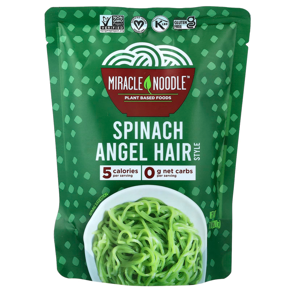 Miracle Noodle, Шпинат для укладки волос, 200 г (7 унций)