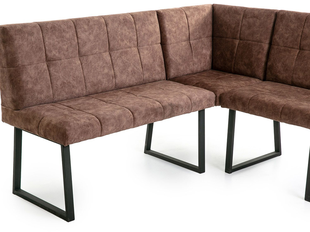 Модульный угловой диван Реал Коньяк/Черный муар