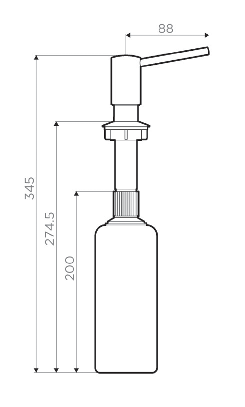 Дозатор Omoikiri OM-02-GR         leningrad grey