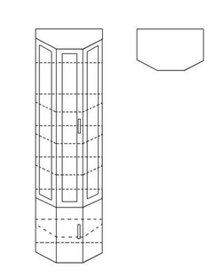 Шкаф сервант ШК11