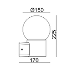 Уличный настенный светильник 20Вт E27, металл/пластик, темно-серый